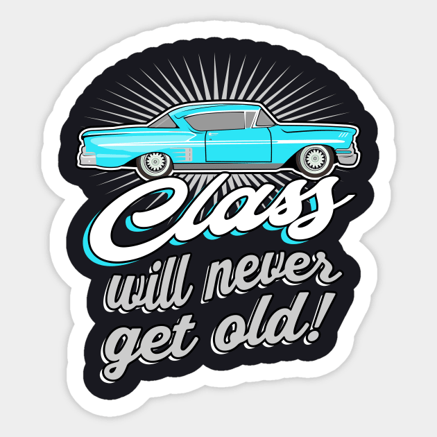 Old Classic Car vintage Saying Sticker by Foxxy Merch